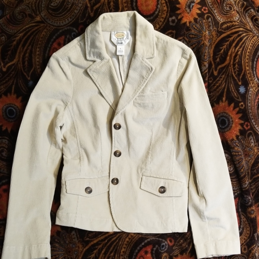 Talbots Petites Corduroy Blazer (Cream)